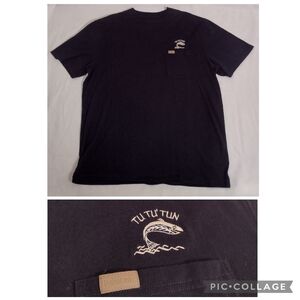 Pendleton Tu Tu' Tun Lodge Fish Embroidered Deschutes Crewneck T-Shirt Black XL